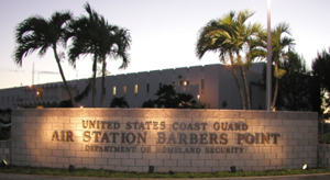 Air Station Barbers Point (ASBP) designation wall near main gate